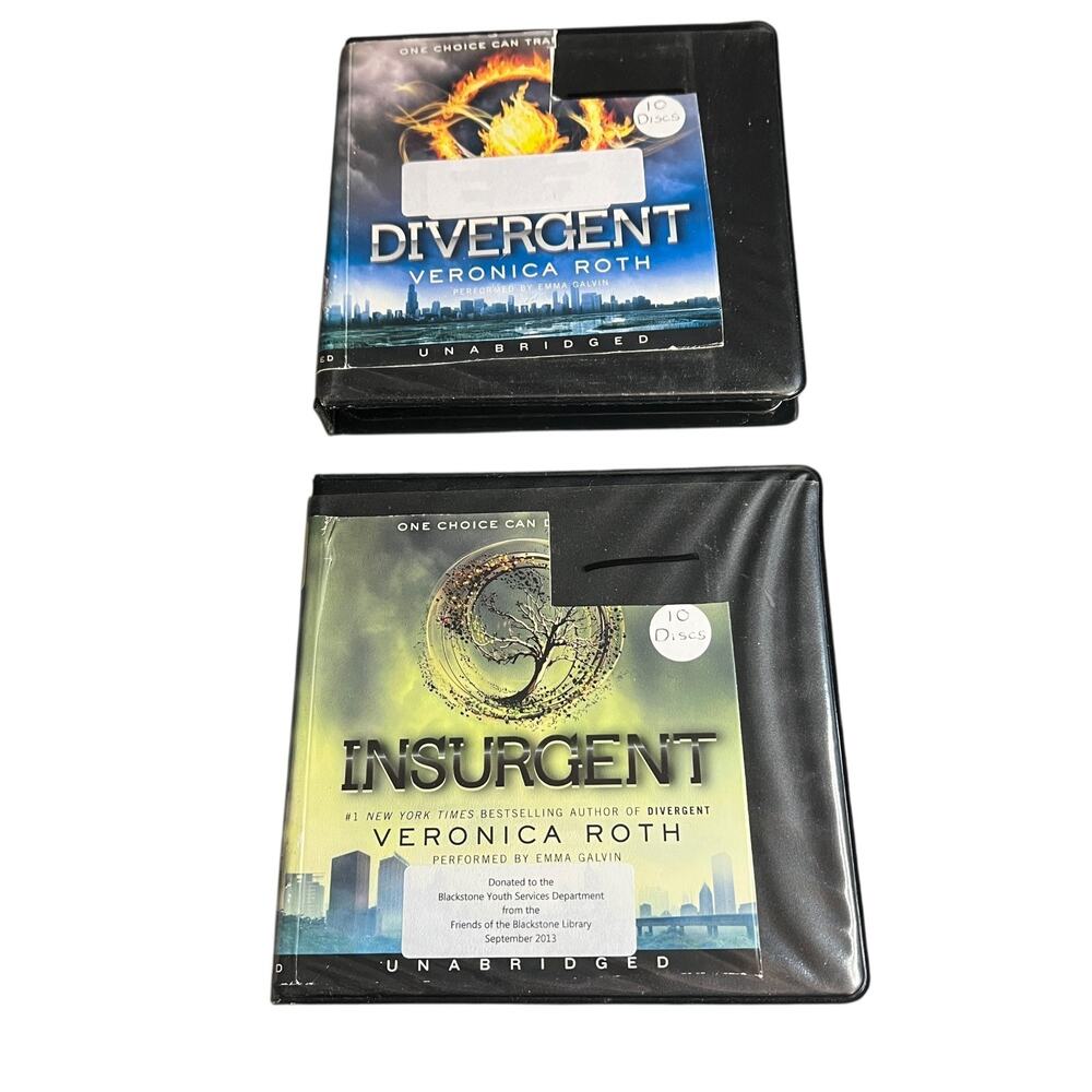 Veronica Roth Divergent & Insurgent Unabridged Audiobooks 20 CD Set Emma Galvin